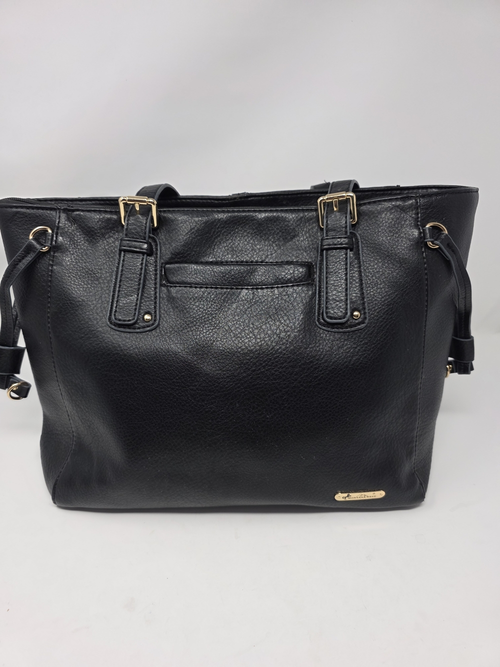 Montana West Select Black Studded Tote Bag Gold Hardware Western Shoulder Purse